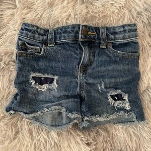 Cat & Jack Girl’s Medium Wash Denim Frayed/Distressed Shorts Size XS (4/5)